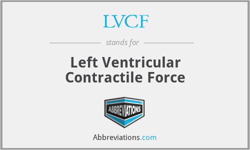 LVCF - Left Ventricular Contractile Force