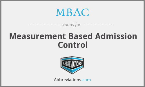 MBAC - Measurement Based Admission Control