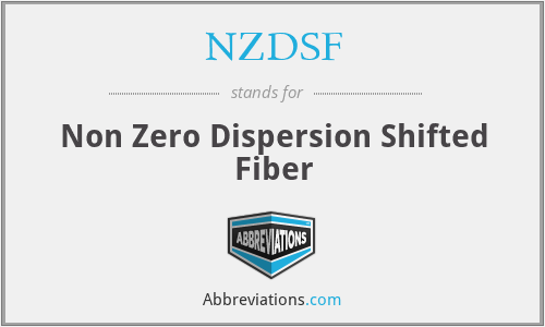 NZDSF - Non Zero Dispersion Shifted Fiber