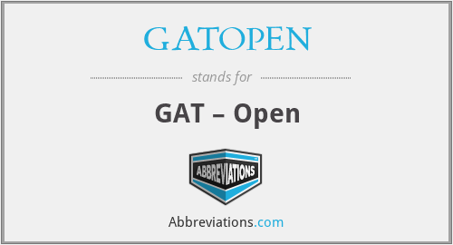 GATOPEN - GAT – Open