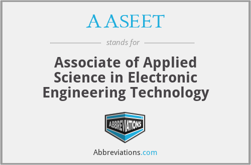 AASEET - Associate of Applied Science in Electronic Engineering Technology