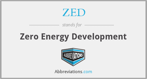 ZED - Zero Energy Development