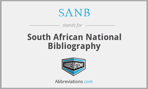 SANB - South African National Bibliography