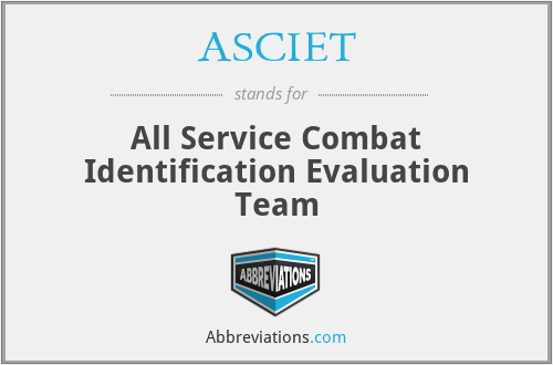 ASCIET - All Service Combat Identification Evaluation Team