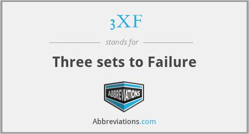 3XF - Three sets to Failure