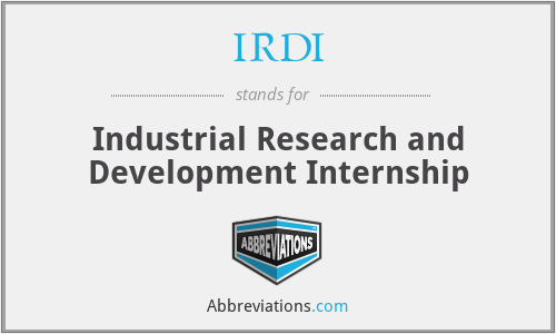 IRDI - Industrial Research and Development Internship