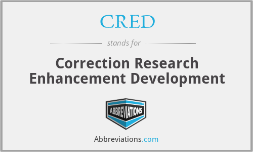CRED - Correction Research Enhancement Development