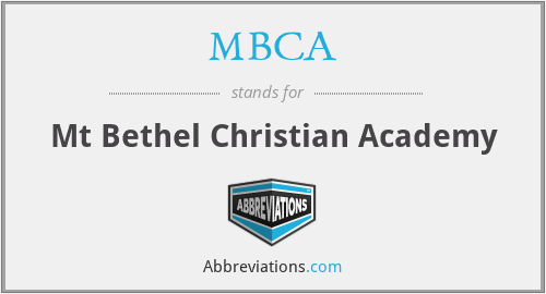 MBCA - Mt Bethel Christian Academy