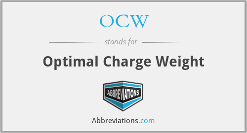 OCW - Optimal Charge Weight