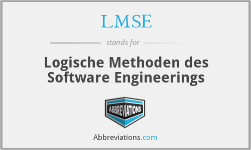 LMSE - Logische Methoden des Software Engineerings