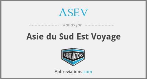ASEV - Asie du Sud Est Voyage