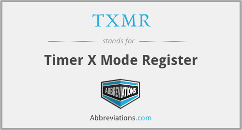 TXMR - Timer X Mode Register