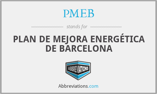 PMEB - PLAN DE MEJORA ENERGÉTICA DE BARCELONA