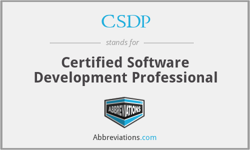CSDP - Certified Software Development Professional