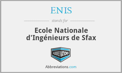 ENIS - Ecole Nationale d'Ingénieurs de Sfax