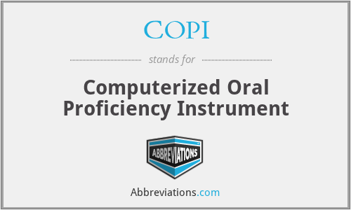 COPI - Computerized Oral Proficiency Instrument