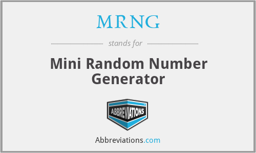 MRNG - Mini Random Number Generator