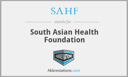 SAHF - South Asian Health Foundation