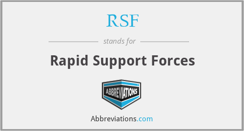RSF - Rapid Support Forces