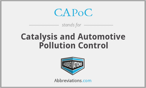 CAPoC - Catalysis and Automotive Pollution Control