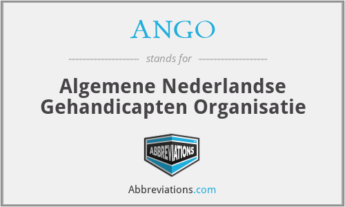 ANGO - Algemene Nederlandse Gehandicapten Organisatie