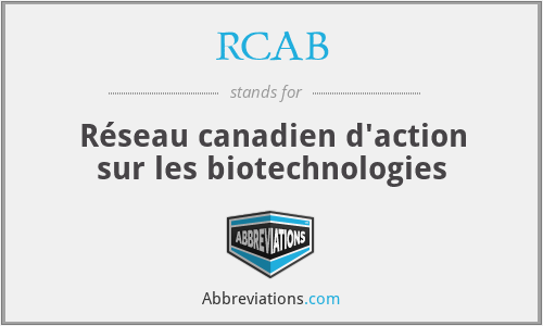 RCAB - Réseau canadien d'action sur les biotechnologies