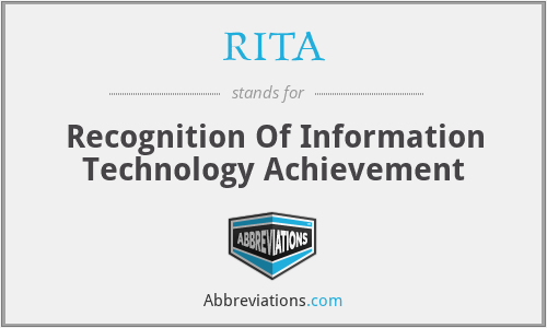 RITA - Recognition Of Information Technology Achievement