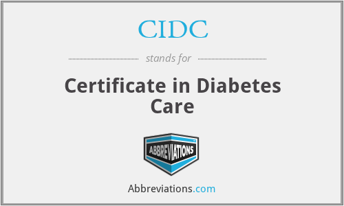 CIDC - Certificate in Diabetes Care
