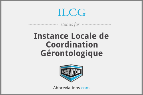 ILCG - Instance Locale de Coordination Gérontologique