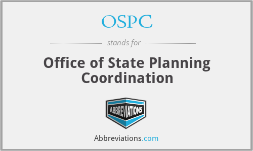 OSPC - Office of State Planning Coordination