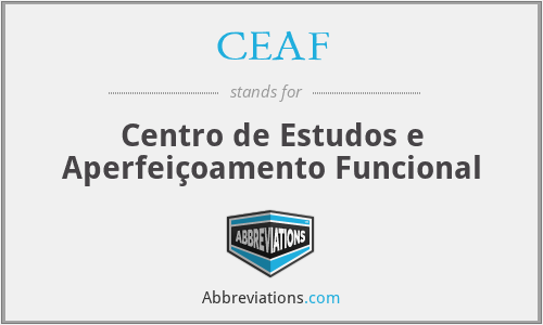 CEAF - Centro de Estudos e Aperfeiçoamento Funcional