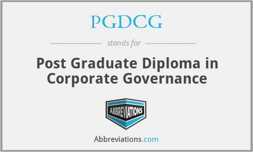 PGDCG - Post Graduate Diploma in Corporate Governance