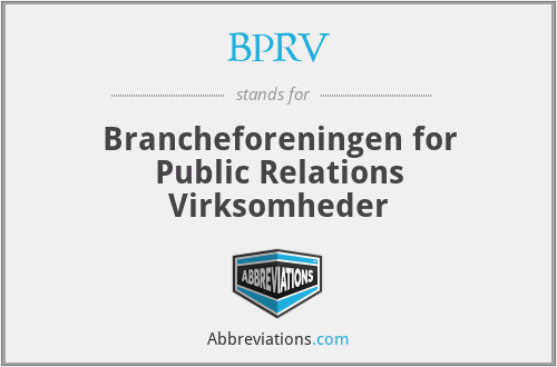 BPRV - Brancheforeningen for Public Relations Virksomheder