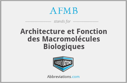 AFMB - Architecture et Fonction des Macromolécules Biologiques