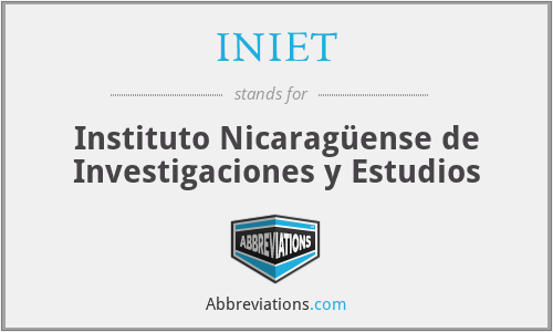 INIET - Instituto Nicaragüense de Investigaciones y Estudios