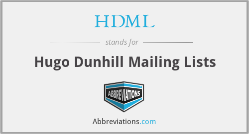 HDML - Hugo Dunhill Mailing Lists