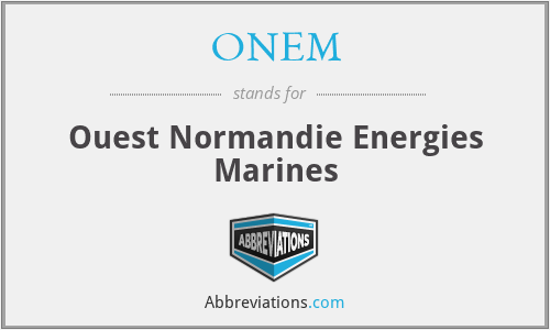 ONEM - Ouest Normandie Energies Marines