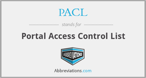 PACL - Portal Access Control List