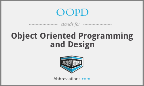 OOPD - Object Oriented Programming and Design