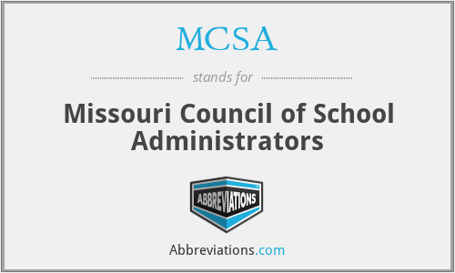 MCSA - Missouri Council of School Administrators