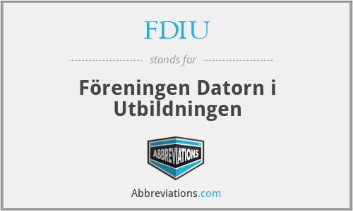 FDIU - Föreningen Datorn i Utbildningen
