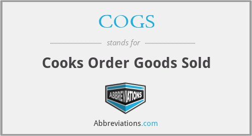 COGS - Cooks Order Goods Sold
