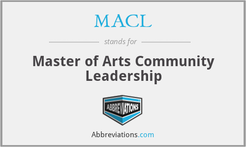 MACL - Master of Arts Community Leadership