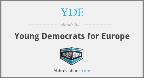 YDE - Young Democrats for Europe