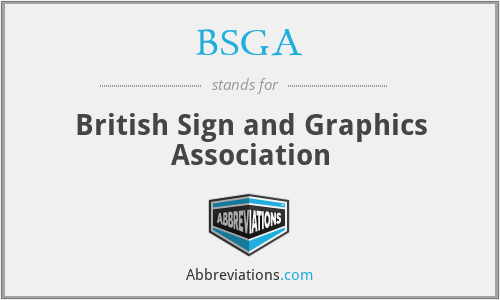 BSGA - British Sign and Graphics Association