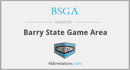 BSGA - Barry State Game Area