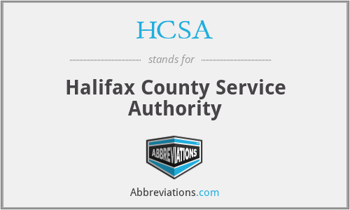 HCSA - Halifax County Service Authority
