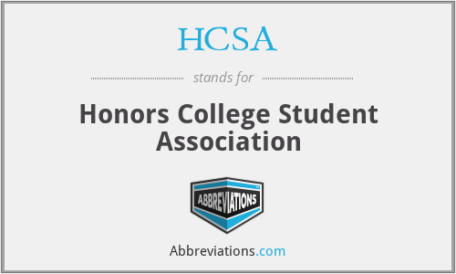 HCSA - Honors College Student Association
