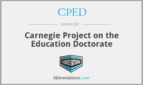 CPED - Carnegie Project on the Education Doctorate