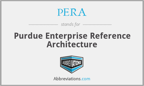 PERA - Purdue Enterprise Reference Architecture